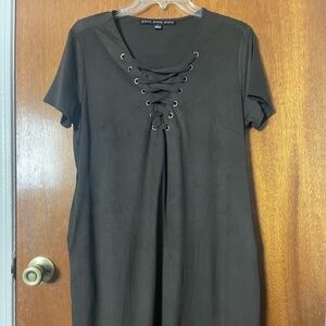 HYFVE Elegant Dark Brown Dress
